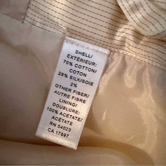 Banana Republic Champagne Cotton Silk Trouser New - Picture 6 of 9